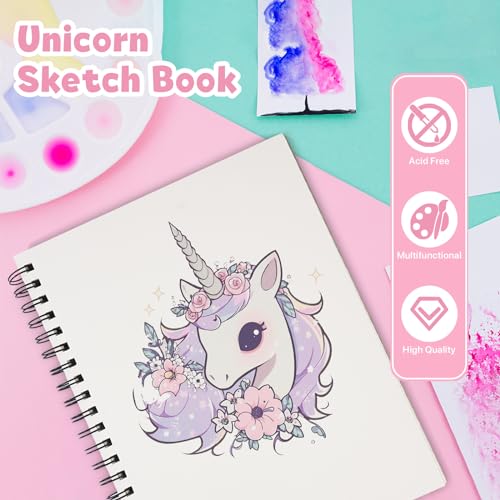 conda 8.5 x 11 Inch Sketchbook, Top Spiral Bound Sketch Pad, 100 Sheets (68 lb/100 GSM), Durable Acid-Free Sketch Paper, Drawing and Sketching Paper for Kids Adult Beginners - color: Pink, size: 8.5"x11" 1 Pack