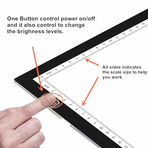 A1 Extra Large LED Light Pad (34.6"x23.6") - Upgraded Durable Tracing Light Box with 5-Level Brightness - Dot-Free Eye Protection Board for 5D Diamond Art Painting, Sketching, Drafting & Tracing - size: A1 Premium
