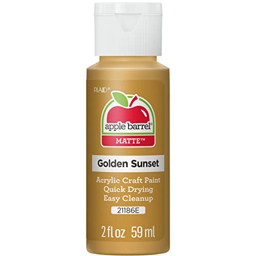 Apple Barrel Acrylic Paint in Assorted Colors Golden Sunset, 2 Fl Oz (Pack of 3) - color: Golden Sunset, size: 2 Fl Oz (Pack of 3)