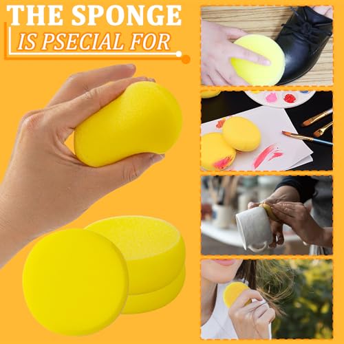 30 PCS Round Paint Sponges,2.9 inch Pottery Sponges - size: 30pcs-2.9inch
