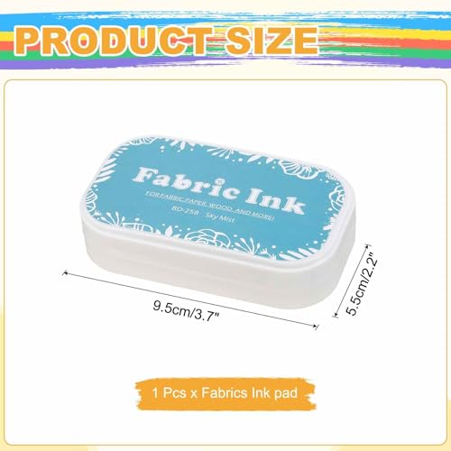 MECCANIXITY Ink Pads for Stamps, 3.7x2.2 Inch Fabric Ink Pad for Cloth, Wood, Paper, Fingerprint, DIY Card Making, Gray Blue - color: Gray Blue