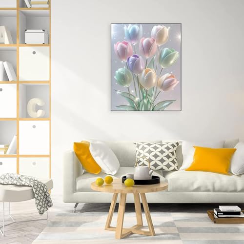 WUSARPLY Colorful Flowers Diamond Painting Kits for Beginner Adults - color: YA002