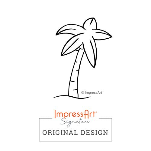 ImpressArt - Palm Tree Signature Metal Design Stamp, 6mm