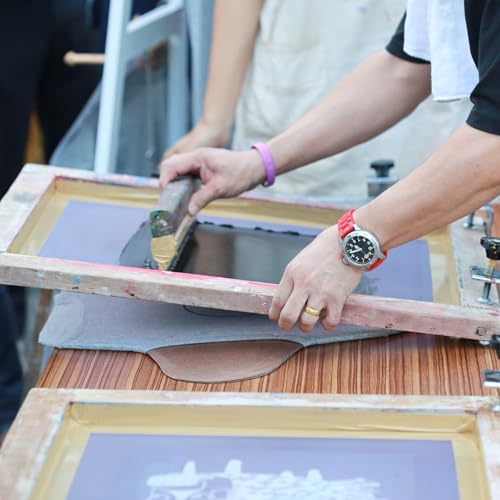 CroBlissful 6 Pcs Wood Silk Screen Printing Frames 10 x 14 Inch, with 200 High Tension Nylon Mesh for Beginners, 0.87 Inch Thickened Frame for Fabric Graphic T Shirts DIY Screen Printing - style: 200 Mesh