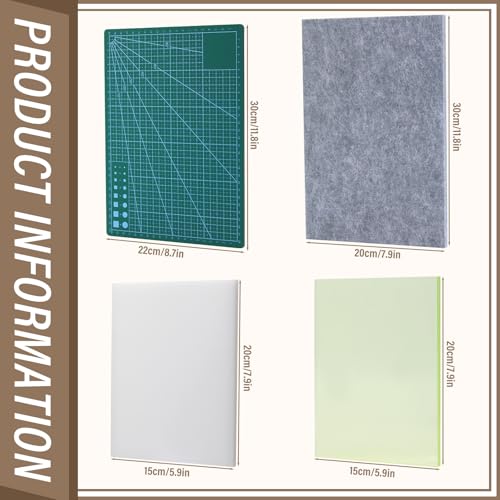 4 Pcs Leather Punch Pad, Leather Cutting Mat Circle Cutter Supplies