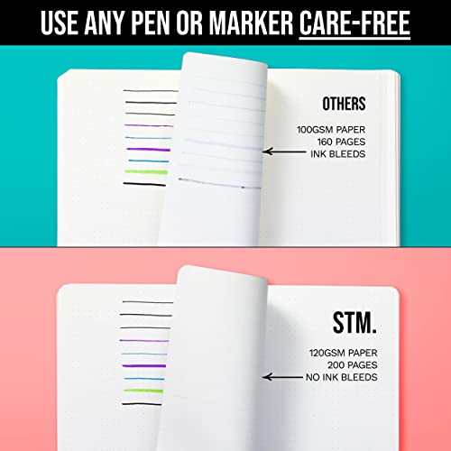 Lined Journal Notebook for writing + Free Pen! Ruled 200 pages, 120gsm Thick Paper with Sticky Notes,pen loop, elastic band, leather hard cover | Scribbles That Matter A5 journals, (5.75 x 8.2) - color: Taupe