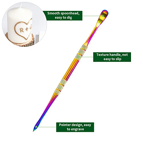 suiwotin 3PCS Wax Carving Tools, Rainbow - color: Rainbow Color- 3PCS