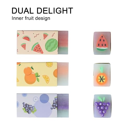 HILAZA 18Pcs Cute Fruit Erasers for Kids Bulk, Kawaii Fun Pencil Jelly Erasers for School Classroom Supplies Prize Gifts Party Favors - style: FRUIT
