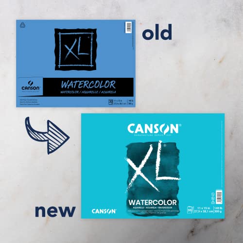 Canson XL Series Watercolor Paper Pad, 11" x 15", 30 Sheets/Pad, 1 Pad - size: 11x15
