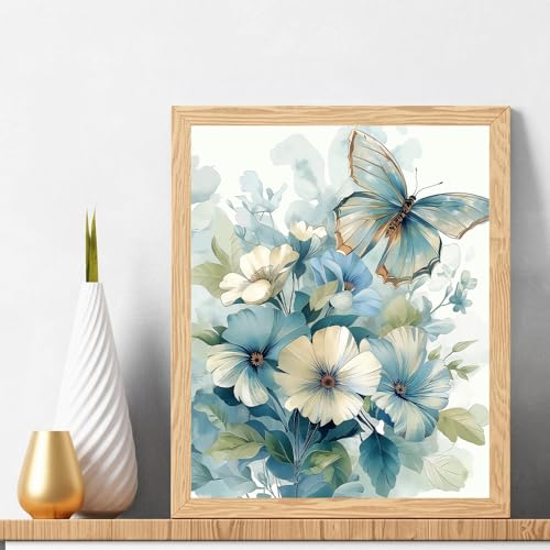 Natuyalo Paint by Numbers for Adults Beginners Paint by Number Kit Butterfly, DIY Acrylic Paint by Numbers Kits Flowers Colorful Paintworks Artwork for Adults Beginner, 16x20 Inch - color: ART-07
