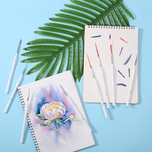 Mr. Pen- Detail Paint Brushes Set, 9 pcs, White, Miniature Paint Brushes - color: White