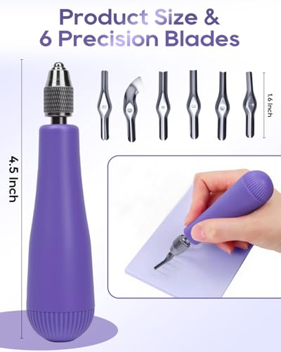 UCEC 1+6+12 Pack Linocut Carving Tools Linoleum Cutter Assortment for Block Printing Wood Carving Kit Whittling Knives V-chisel Angled Gouge Half Round Woodcarving Tools Set Whittling Kit for Linocut