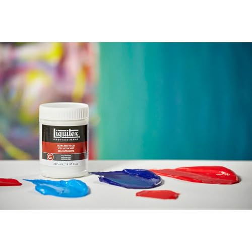 Liquitex Professional Ultra Matte Gel Medium, 237ml (8-oz) | Ultra Matte Finish, No Sheen, Extends Heavy Body Paint by Up To Double Volume, Maintains Opacity, Increase Viscosity of Fluid - color: Ultra Matte Gel, size: 8 Fl Oz (Pack of 1), style: 8-oz