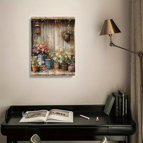 Clendo Flower Paint by Numbers Kit for Adults - Paint by Numbers for Adults Beginner, DIY Acrylic EasyPainting by Number on Canvas Home Wall Decor 16”W x 20”L - color: MT22546-US