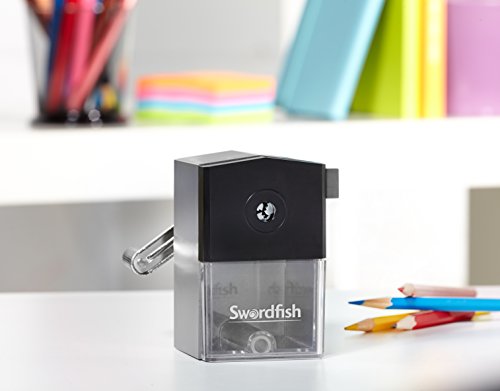 Swordfish 40100 Ikon Desktop Manual Pencil Sharpener, 8 mm