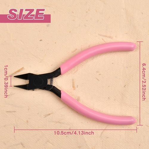 SPEEDWOX 4.3-inch Model Nippers Model Tools for Advancers to Repair and Fix Plastic Models with Ultra-thin Single-edge Sprue Cutter for Plastic Model Building with Polishing Block, Protection Cap