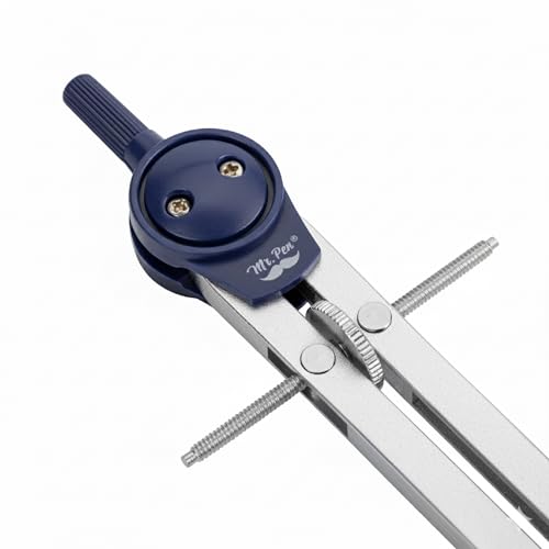 Mr. Pen- Metal Geometry Compass, Center-Wheel Design - color: Silver