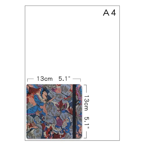 Mifuner Square 5x5 Bleedproof Marker Paper Pad,110 GSM Alcohol Ink Bristol Paper Sketchbook,Handmade Journal 88 Sheets (176 Pages) Markers Ink Mediums Art Sketch Book Blue Grey Butterfly - color: S-Blue Grey Butterfly
