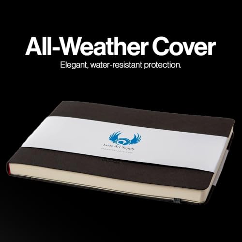 Landscape-Shaped Sketchbook, 8.25 x 11.25 inches, Lays Flat Flexible Sketch Book for Artists, Ideal for Ink, Water Color, Pen, Pencils, 160 Tear Resistant Pages, Size: Landscape Large, Leda Art Supply - size: Landscape Large
