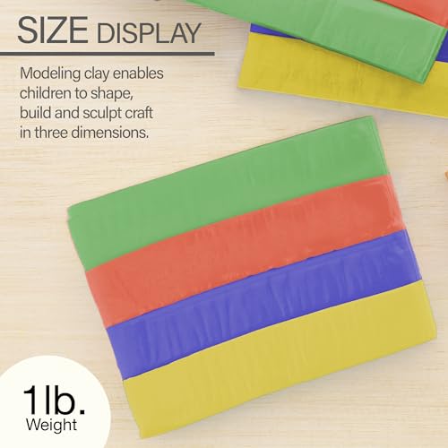 BAZIC Products Primary Color Modeling Clay, 4 Colors, 1 lb - color: Primary Colors, size: 1-Pack