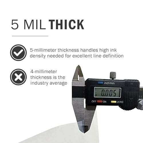 Screen Print Direct® Waterproof Inkjet Film Sheets (8.5 x 11-100 Sheets) | Transparency Film for Silk Screen Printing, Inkjet Film Sheets for Screen Printers (8.5" x 11" - 100 Sheets) - size: 8.5x11 - 100 sheets