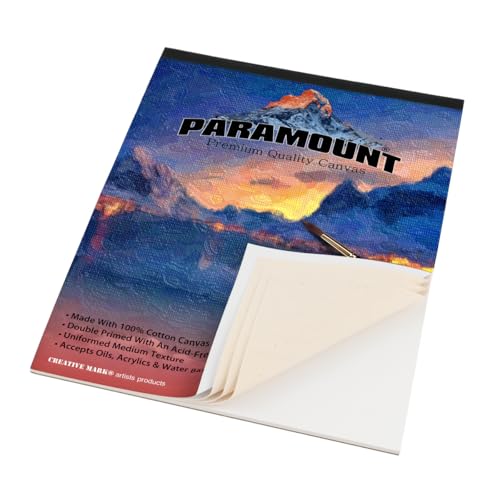 Paramount Universal Primed Premium Cotton Canvas Pads - 2 Pack - 11" x 14" - Universal Double Primed Cotton Canvas Pads for Drawing, Painting, Travel, & More - size: 11" x 14"