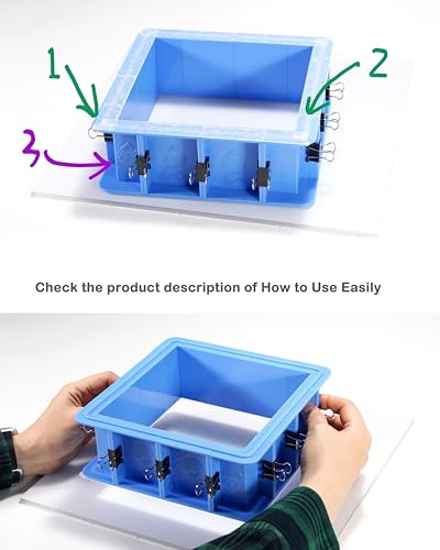 Adjustable Mold Housing Kit for Silicone Mold Making Upgraded 2 Sets | Easy DemoldingBox - Free Combination & Tierable- Ideal for Silicone/Soap/Wax Molds - Half Pieces Upgraded - size: Upgraded 2 Sets