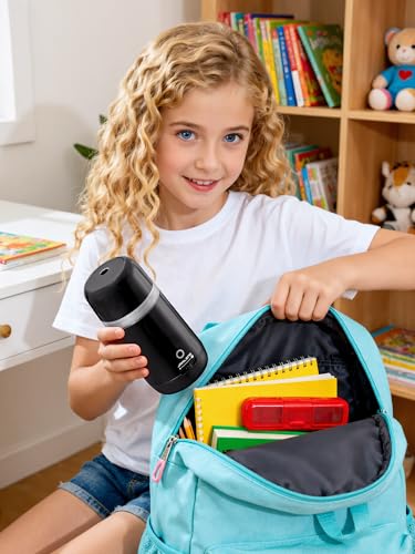 JARLINK Automatic Electric Pencil Sharpener, Rechargeable - color: Black