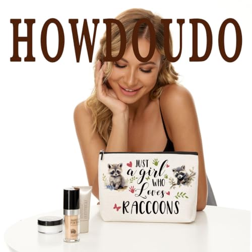 Lovdazzles Raccoon Gifts for Girls Makeup Bag Funny Animal Cosmetic Bag - color: Multicolor 1759