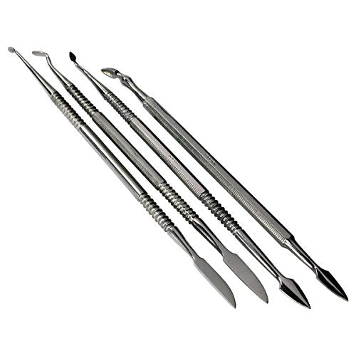 HTS 156C1 4 Pc Stainless Steel Spearhead Carver Wax & Clay Sculpting Tool Set - size: 156C1 4 Pc Spearhead Carver Set