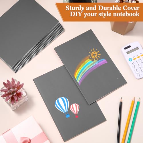 Mimorou 100 Pcs A5 Journals Notebooks Bulk,Grey,Lined - color: Grey, style: Lined
