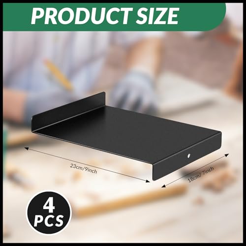 Suzile 2 Pcs Bench Hook Metal Inking Plate Linoleum Printmaking Block Stop Ink Plate Printing Supplies Linocut Carving Tools for Block Printing Wood Carving, 9 x 7 x 1 Inches