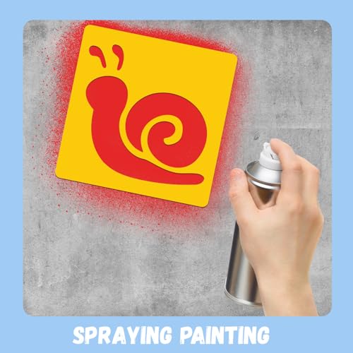 24 Pcs Stencils for Kids Garden Themed Outside Sidewalk Chalk Stencils 8" - size: Garden 8 Inch