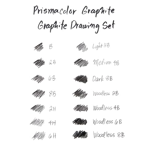 Prismacolor Premier Graphite Drawing Pencils With Erasers & Sharpeners, Adult Coloring, 18-Piece Set - style: Graphite Drawing Set