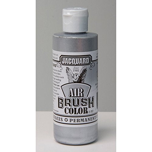 Jacquard Airbrush Color 4Oz Metallic Silver - color: Metallic Silver, size: 4 Fl Oz (Pack of 1)