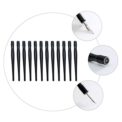 Tofficu Comic Dip Pen Holder Manga Dip Pen Holder for Drawing Calligraphy Thin Line Art Easy Nib Replacement Practical Writing Supplies 5.11 X 0.78 X 0.47 in - color: Blackx2pcs