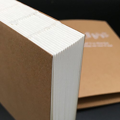 Kraft Cover Drawing Notebook & Sketchbook – Set of 2 Blank Plain Sketch Books – 125g Thick Paper A5 Size, 150x210mm Paper Ideal for Drawing & Sketching- 128 sheets/256 pages – 180 Degree Opening, 2pcs - size: 150x210mm
