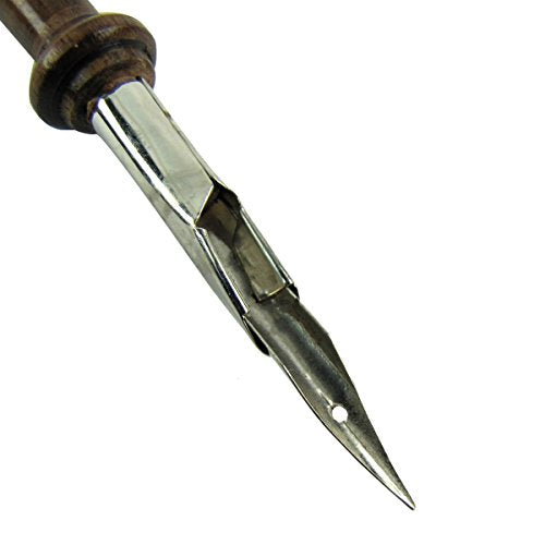 Dip Ink Writing Pen Wooden Antique Walnut