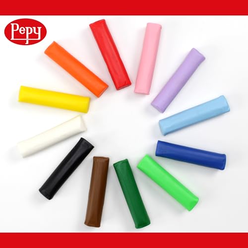 Pepy Plastilina Reusable and Non-Drying Modeling Clay; Set of 24; 2 Each of 12 Colors, 0.8 Ounces Each, Perfect for Arts and Crafts Projects - size: Set of 24