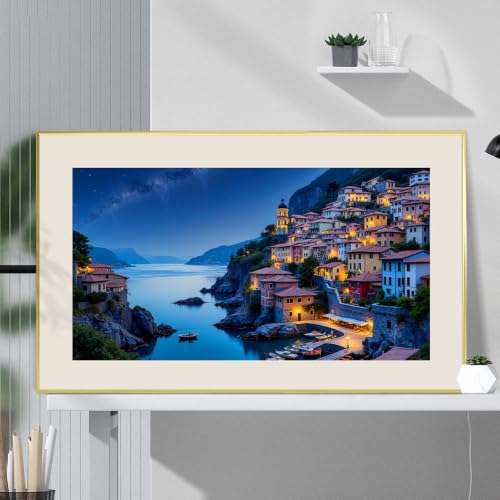 HeeBenor 5D Landscape Large Diamond Painting Kits for Adults, 27.5" X15.7" - color: Seaside Town 047