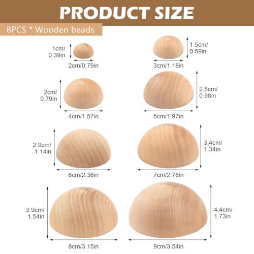 Wooden Pottery Bowl Press Molds Set, 8Pcs 8 Sizes Multi‑Size Slump Mold for Hand‑Building Clay, Bowls Trinket Dishes & Glaze Test Tiles