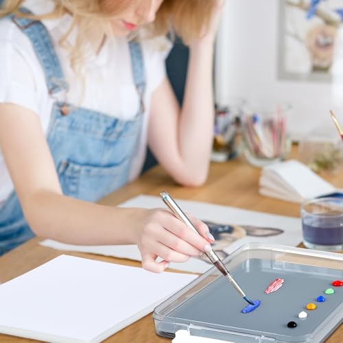 Nuanchu 1 Pcs 9 x 12 Inch Glass Palette for Oil Painting, Neutral Grey - color: Neutral Grey, size: 9x12 Inch