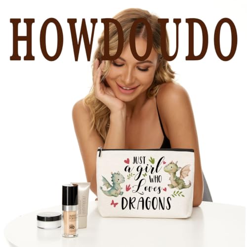 Lovdazzles Dragon Gifts for Girls Makeup Bag Funny Animal Cosmetic Bag - color: Multicolor 1756