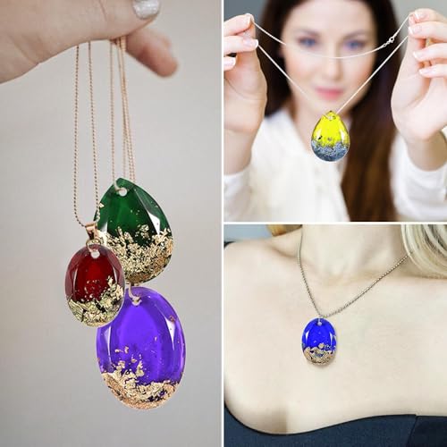 Waterdrop and Oval Resin Jewelry Molds, Silicone Pendant Mold for Epoxy