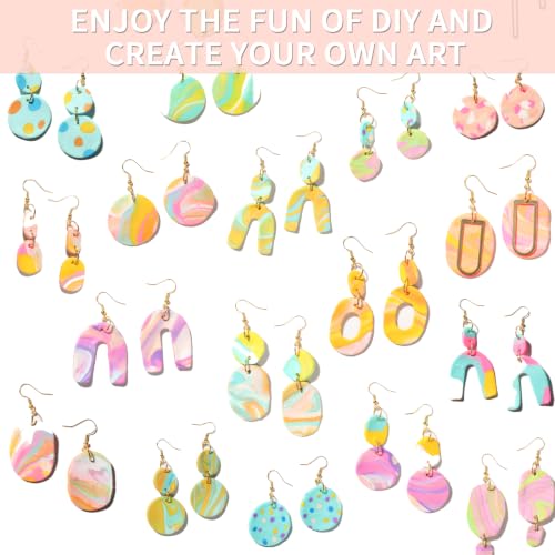 Patemby Clay Earring Jewelry Making Kit Art Crafts Set for Teen Girl Adult | Ages 12+ DIY Polymer Clay Earring Jewelry Craft Making Set, 135Pcs Make Your Own Earrings Supplies Fun Birthday Gift