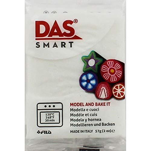 DAS Smart Clay, 2oz, White Glitter - color: White Glitter
