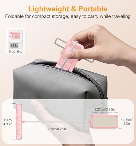 Gritin 2026 Gen 2 Book Light for Reading- 32 Eye Caring Full Spectrum LED - color: Pink