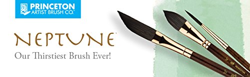 Princeton Artist Brush, Neptune Series 4750, Synthetic Squirrel Watercolor Paint Brush, Round, Size 8 - size: Size 8