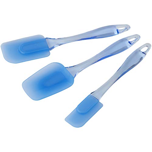 Wilton Easy Flex Silicone Spatula Set, Frosting, 3-Piece | Heat-Resistant Silicone Spatulas for Mixing, Folding, Scraping & Frosting, Flexible Head Gets Every Last Drop from Bowls