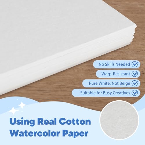 Teswarha Watercolor Workbook Using Thick Real Cotton Watercolor Paper for Adults Teens Spiral Bound 300GSM Art Paper 12 Sheets Birds 8.2 x 9.8in - color: Red